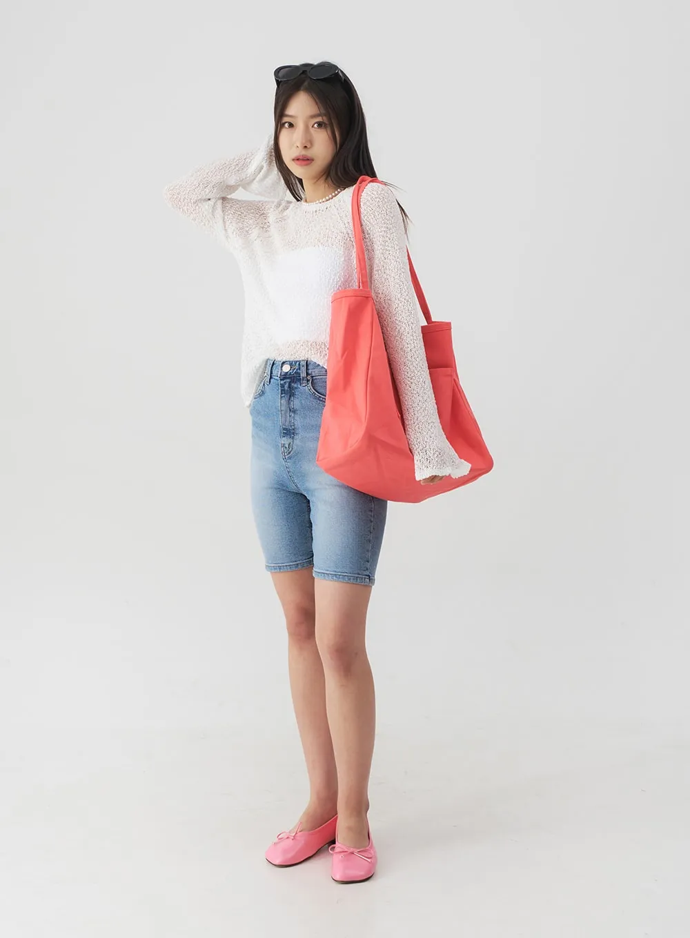 Pop of Color Pocket Tote Bag OY31