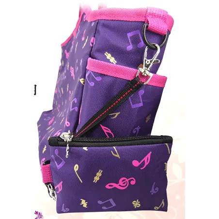 Purple Music Themed Tote Bag