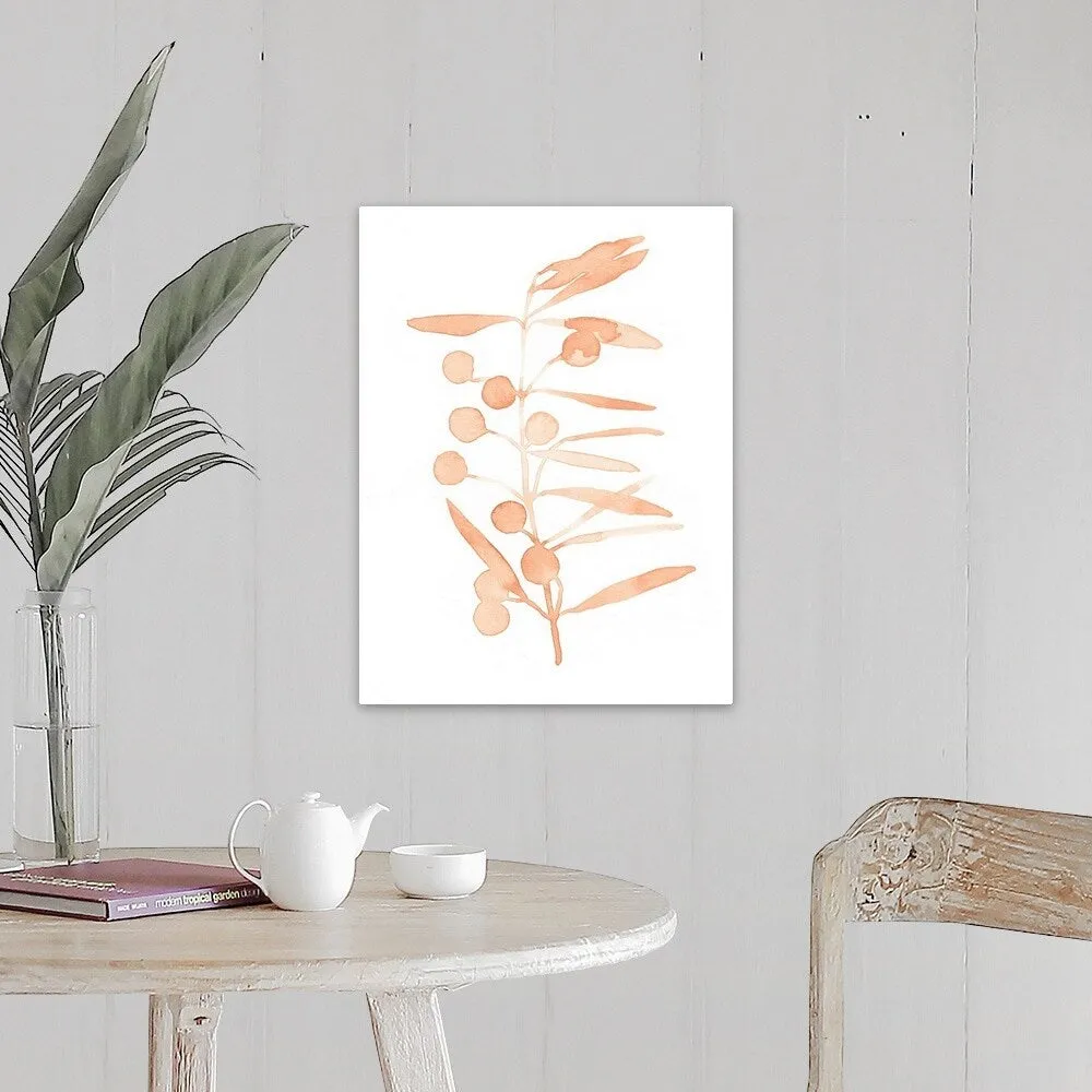 "Blush Olive Branch II" Canvas Wall Art