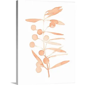 "Blush Olive Branch II" Canvas Wall Art