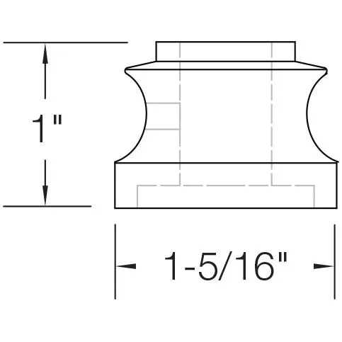 SH900 | Iron Baluster Shoe | Flat | 1/2"