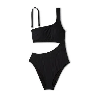 Shade & Shore Women's One Shoulder One Piece Swimsuit Cutout Monokini