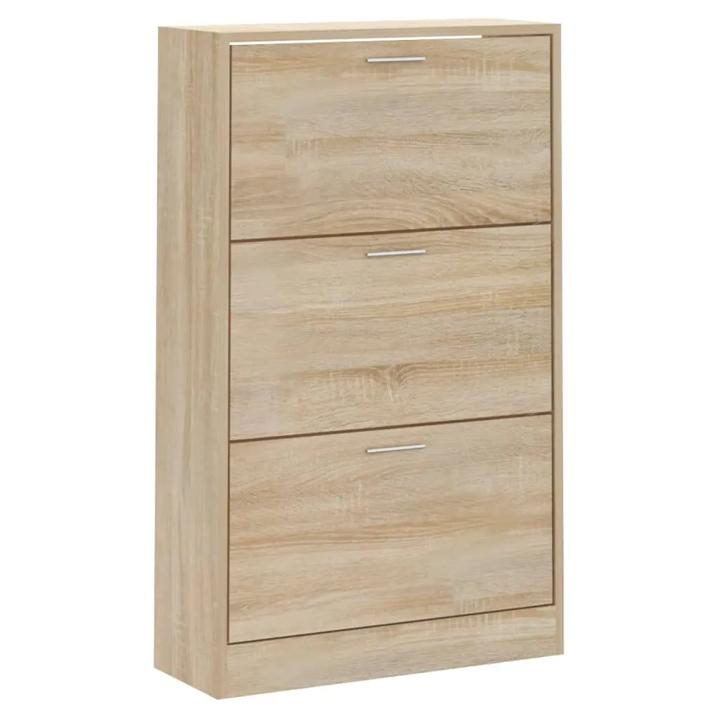 Shoe Cabinet Sonoma Oak 63x24x103 cm Engineered Wood