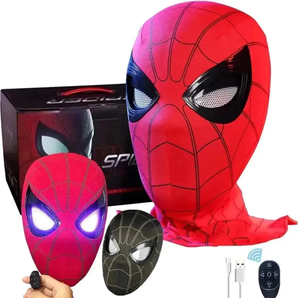 SpiderVision Luxe Mask: Spider-Man Mask with Moving Eyes