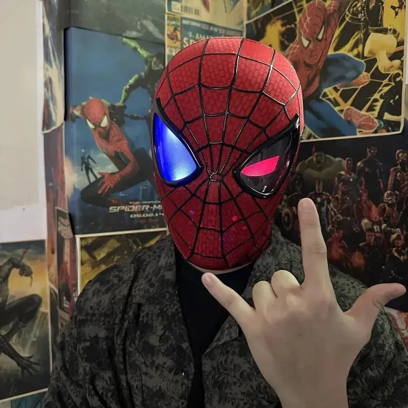 SpiderVision Luxe Mask: Spider-Man Mask with Moving Eyes