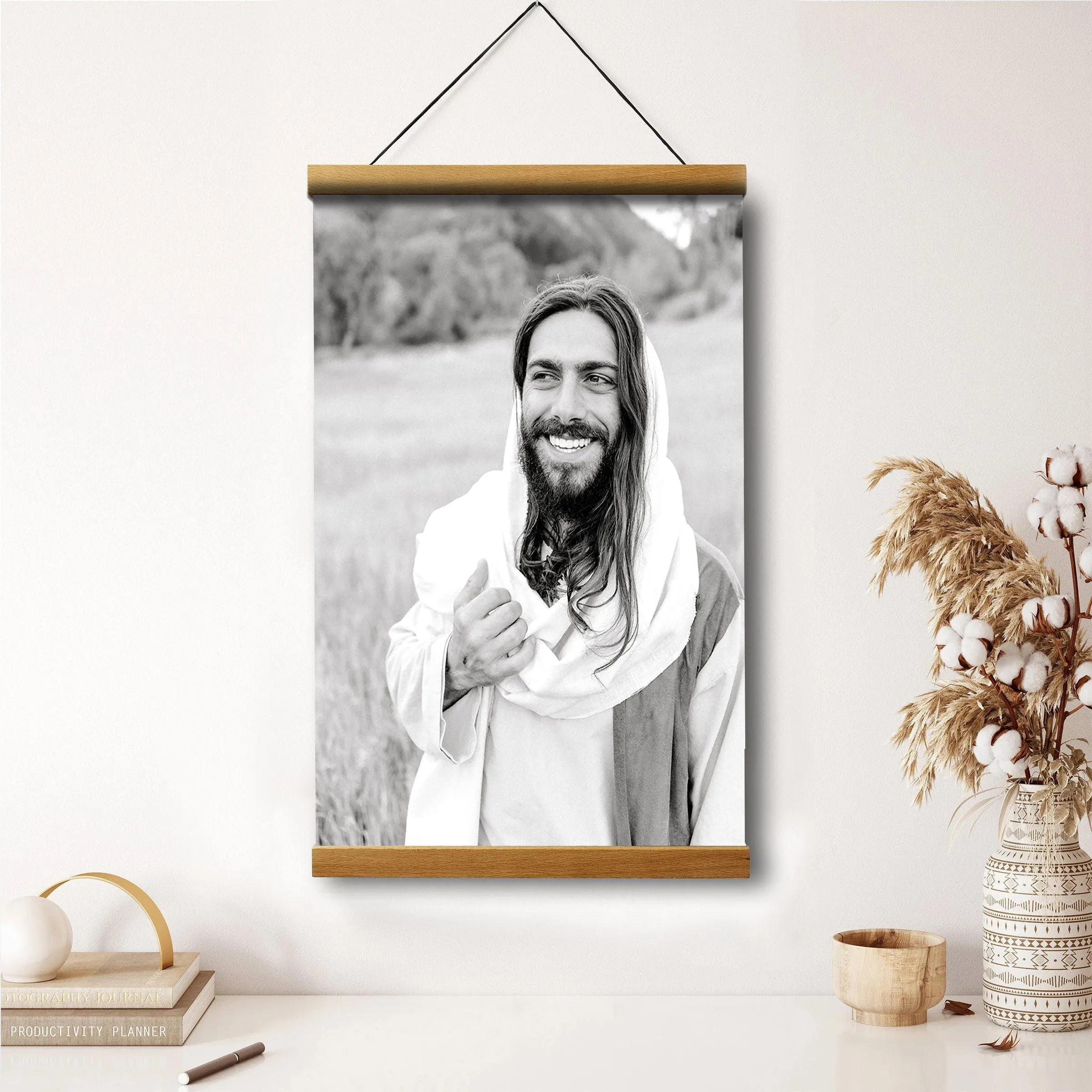 Stay Hanging Canvas Wall Art - Jesus Picture - Jesus Portrait Canvas - Religious Canvas