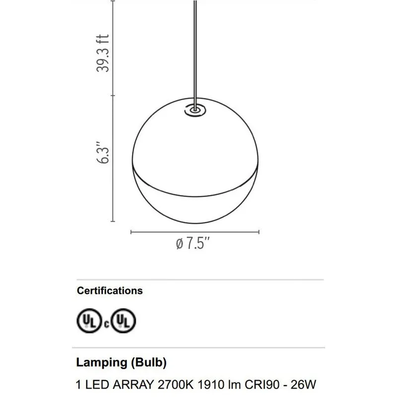 String Light Sphere Pendant Light