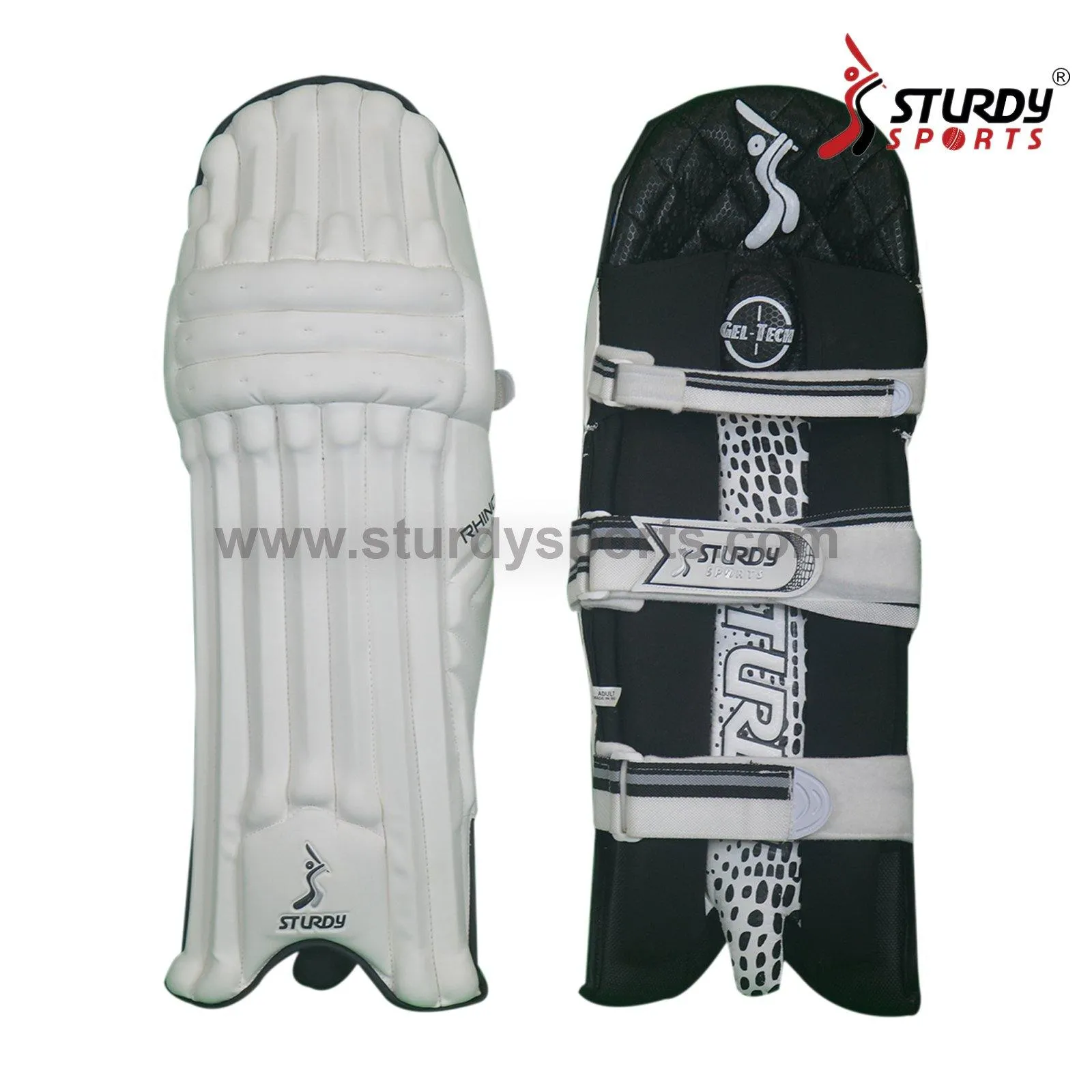 Sturdy Rhino Batting Cricket Pads - Senior