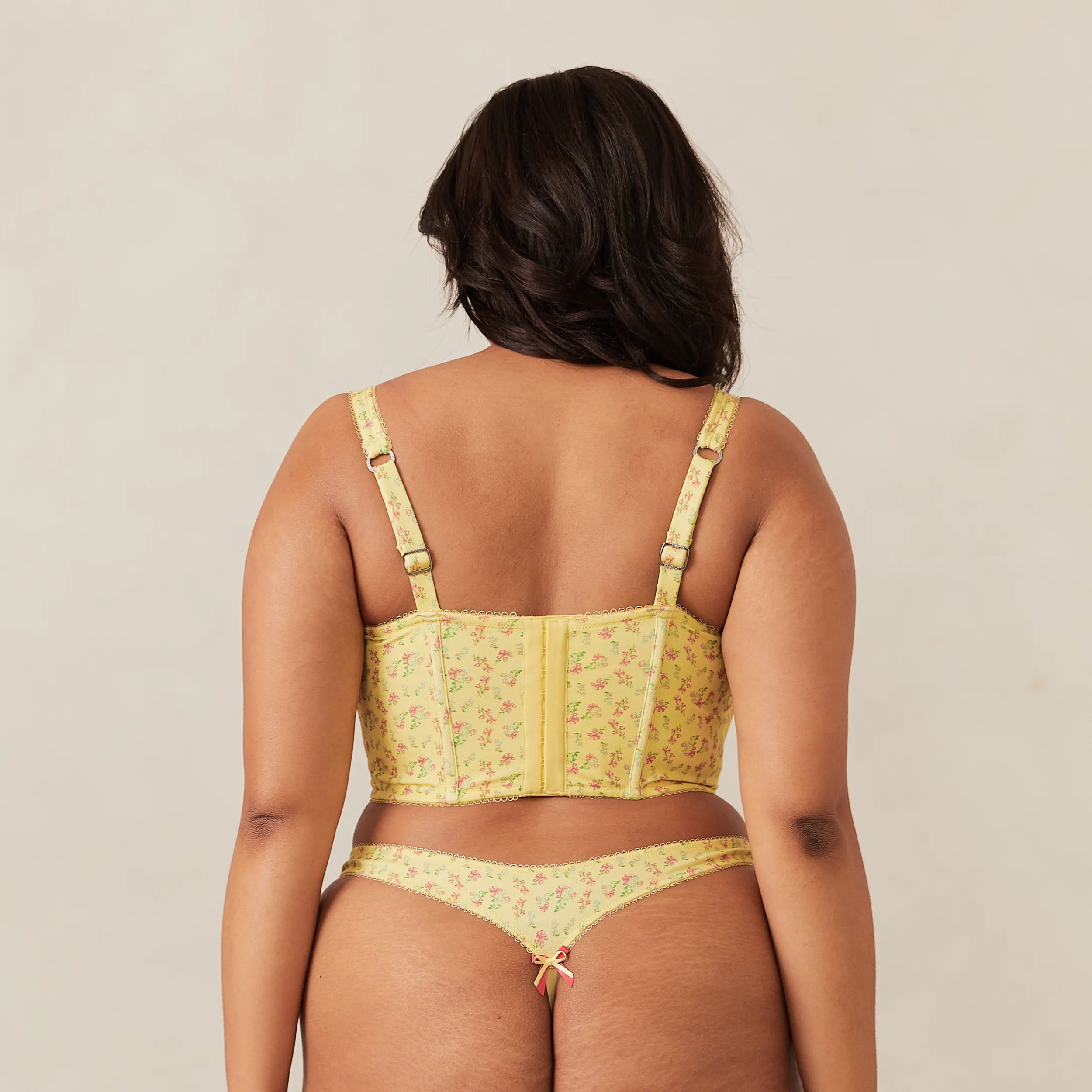 Sweet Longline Bra  - Lemon Floral