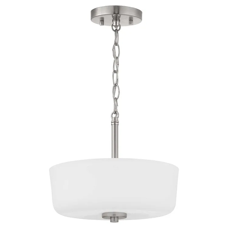 Tobin Two-Light Convertible Semi-Flush Mount Ceiling Fixture/Pendant