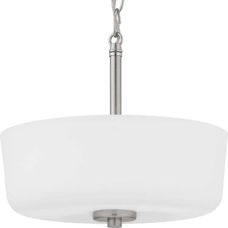 Tobin Two-Light Convertible Semi-Flush Mount Ceiling Fixture/Pendant