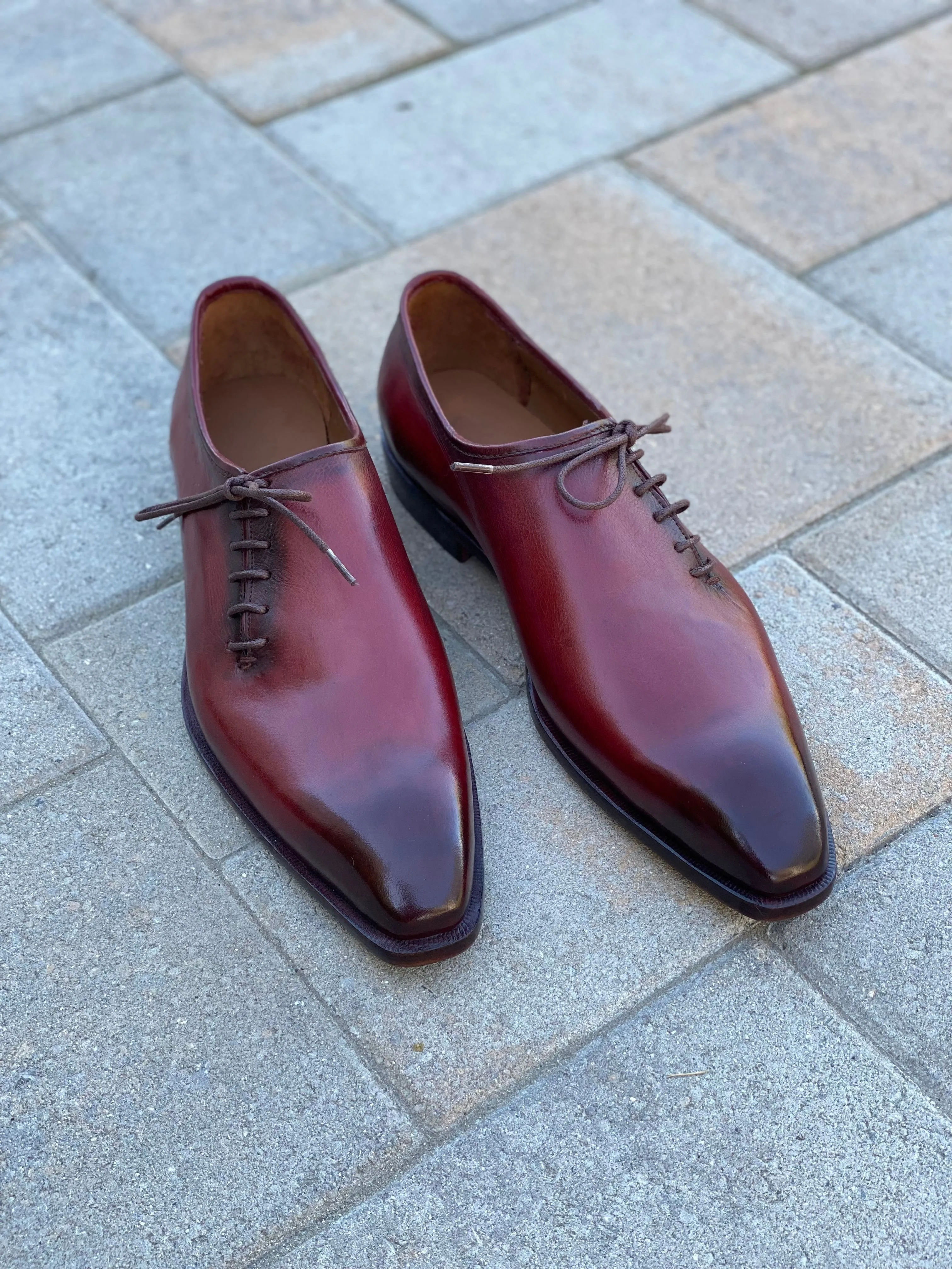 Tyler - Burgundy Whole cut Dress Oxfords