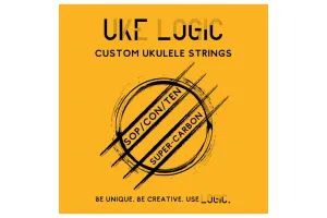 Uke Logic S-SW4-P Pink Fluorocarbon Soft Tension Custom Ukulele Strings - Smoothwound Low G