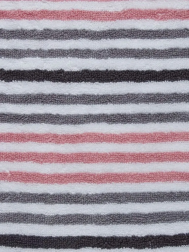 Westside Home Pink Stripe Printed 500 GSM Bath Towel