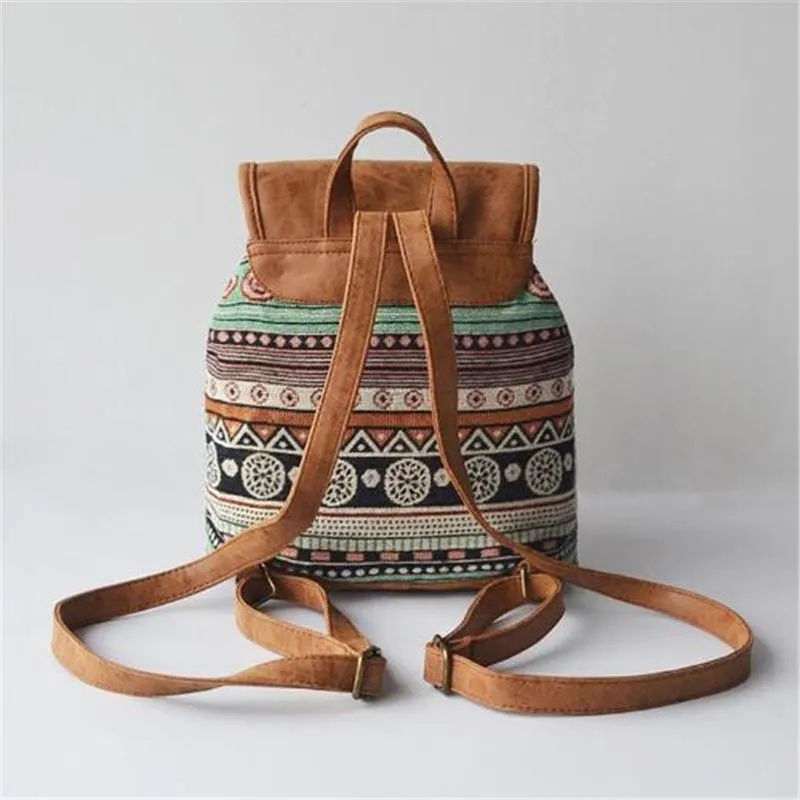 Women's Printed Canvas Shoulder School & Travel Bags for Teenagers