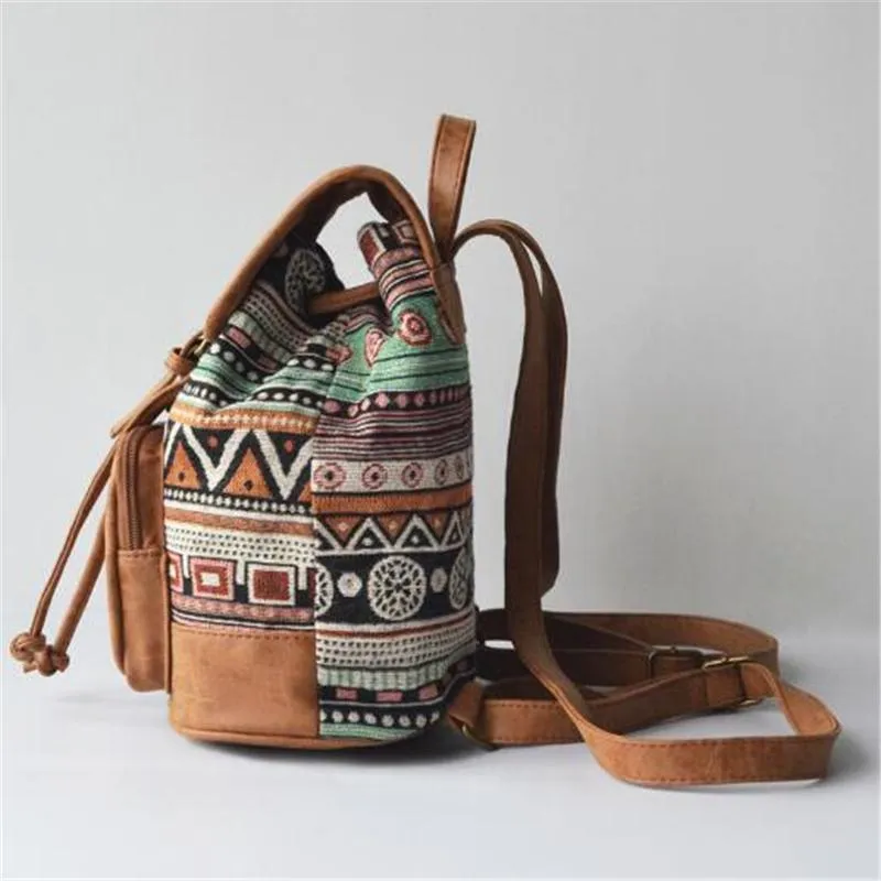 Women's Printed Canvas Shoulder School & Travel Bags for Teenagers