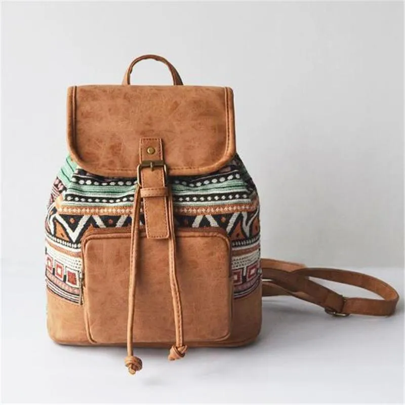 Women's Printed Canvas Shoulder School & Travel Bags for Teenagers